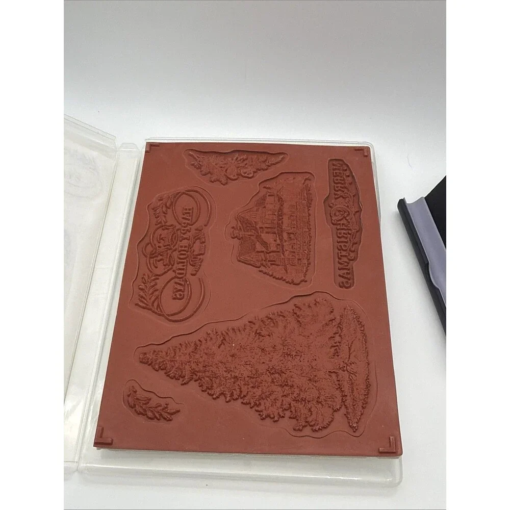 STAMPIN UP Christmas Lodge Set 123769 Scrapbooking Art Holidays tree winter